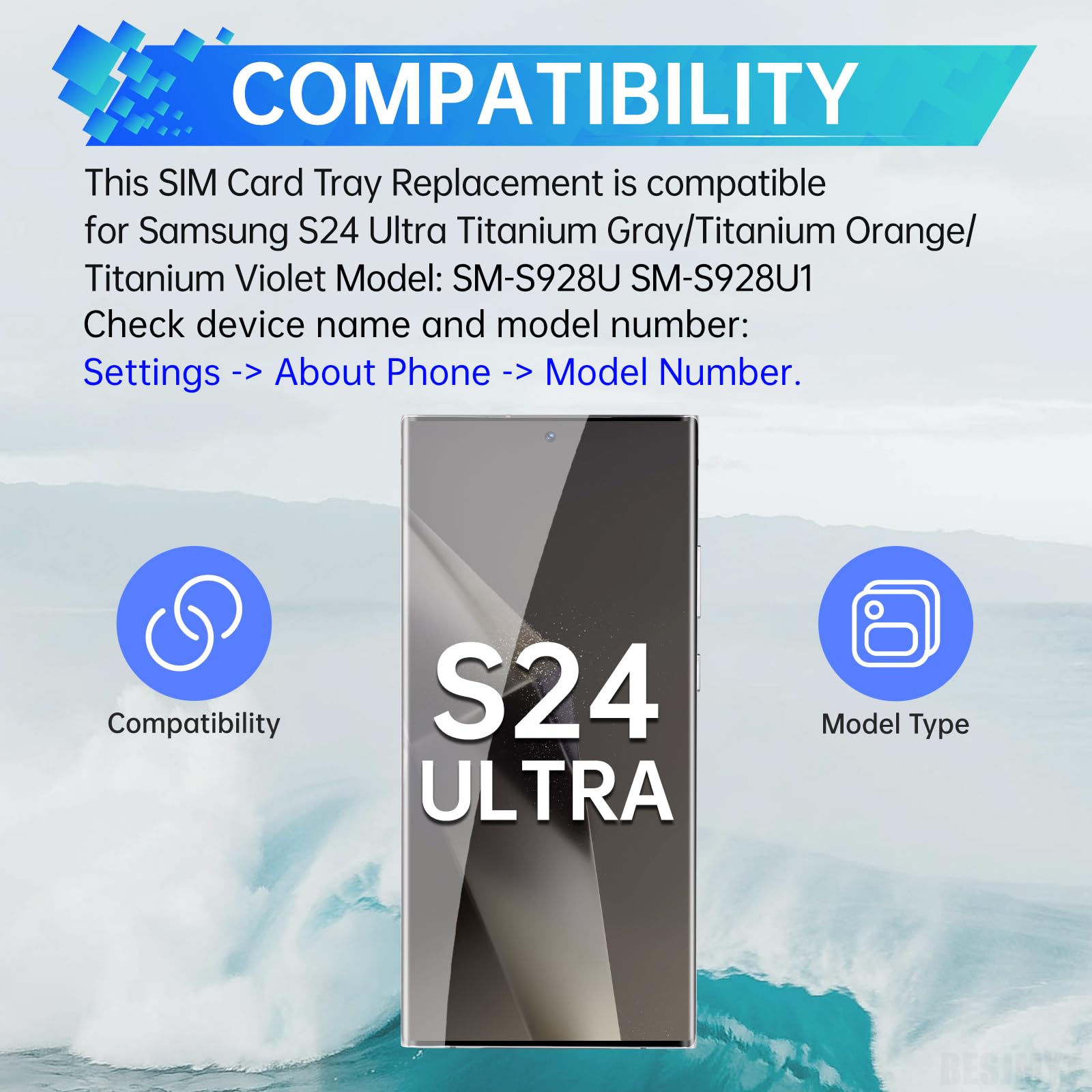Amazon.com: BESJMYT for Samsung Galaxy S24 Ultra Sim Card Tray